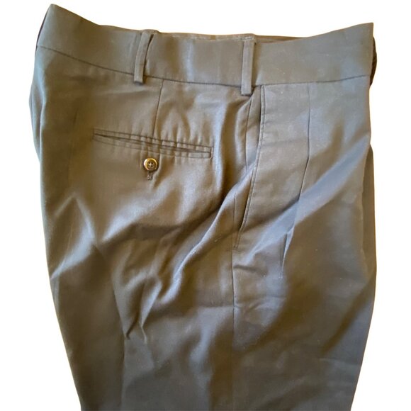 Stafford Essentials Mens Classic Fit Navy Blue Dress Pants 34x32 Polyester & Vis - Picture 2 of 3